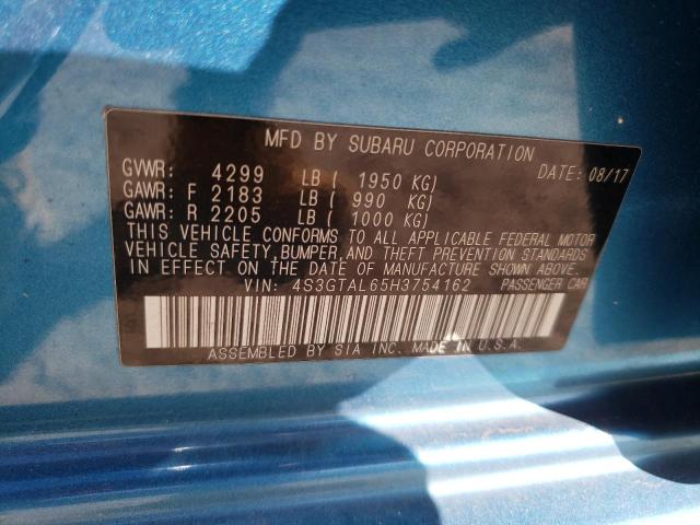 Photo 10 from auction – 2017 SUBARU IMPREZA SP with VIN 4S3GTAL65H3754162