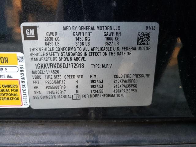 Photo 10 from auction – 2013 GMC ACADIA SLT with VIN 1GKKVRKD9DJ172918