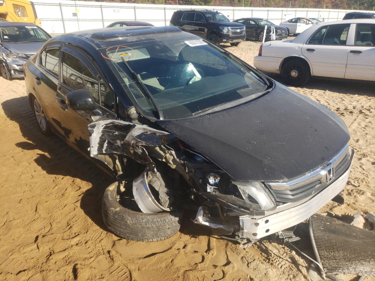 HONDA CIVIC EX 2012 with VIN 2HGFB2F84CH606576 - Photo from auction