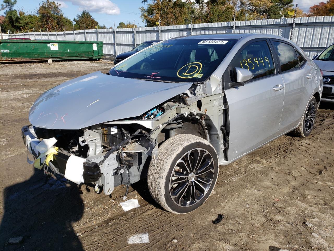 Photo 2 from auction – 2015 TOYOTA COROLLA L with VIN 2T1BURHE9FC299908