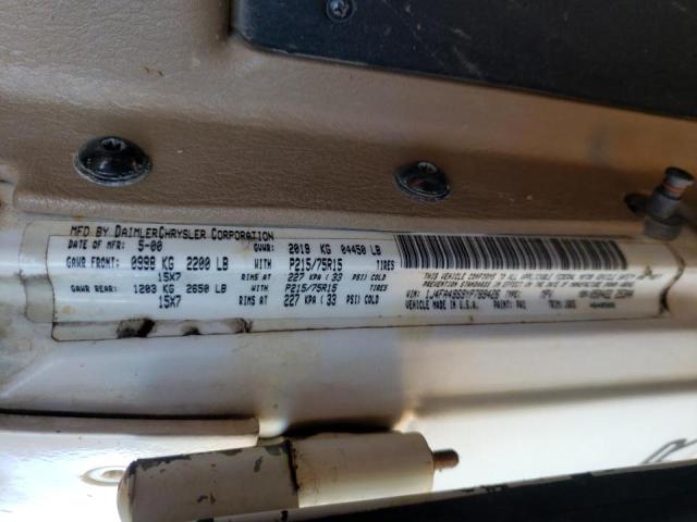 Photo 10 from auction – 2000 JEEP WRANGLER / with VIN 1J4FA49S9YP789426
