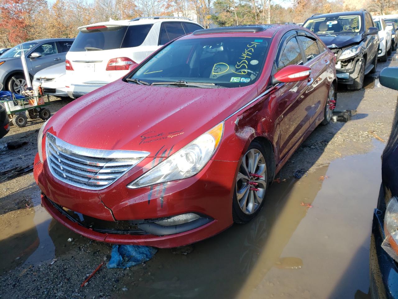Photo 2 from auction – 2014 HYUNDAI SONATA SE with VIN 5NPEC4AB8EH847282