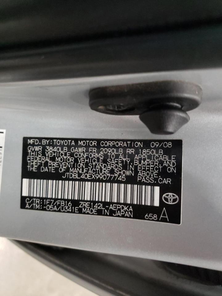 Photo 10 from auction – 2009 TOYOTA COROLLA LE with VIN JTDBL40EX99077745