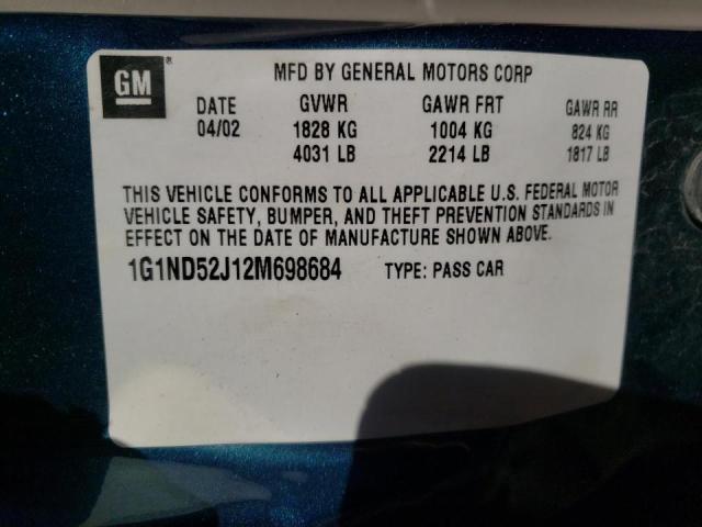 Photo 10 from auction – 2002 CHEVROLET MALIBU with VIN 1G1ND52J12M698684