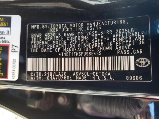Photo 10 from auction – 2015 TOYOTA CAMRY LE with VIN 4T1BF1FK6FU969465