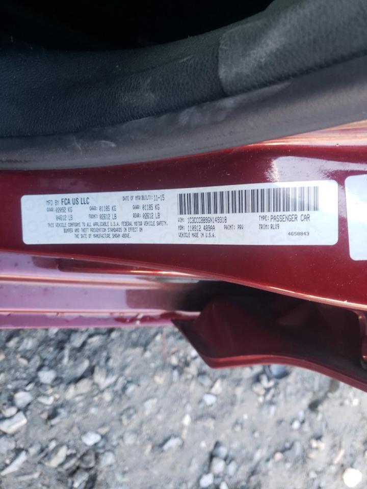 Photo 10 from auction – 2016 CHRYSLER 200 S with VIN 1C3CCCBB9GN149318