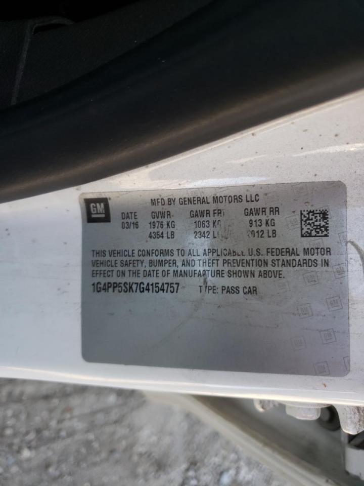 Photo 10 from auction – 2016 BUICK VERANO with VIN 1G4PP5SK7G4154757