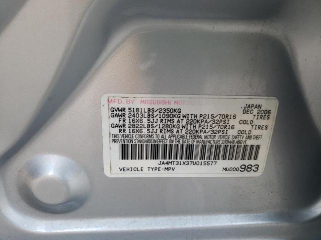 Photo 10 from auction – 2007 MITSUBISHI OUTLANDER with VIN JA4MT31X37U015577