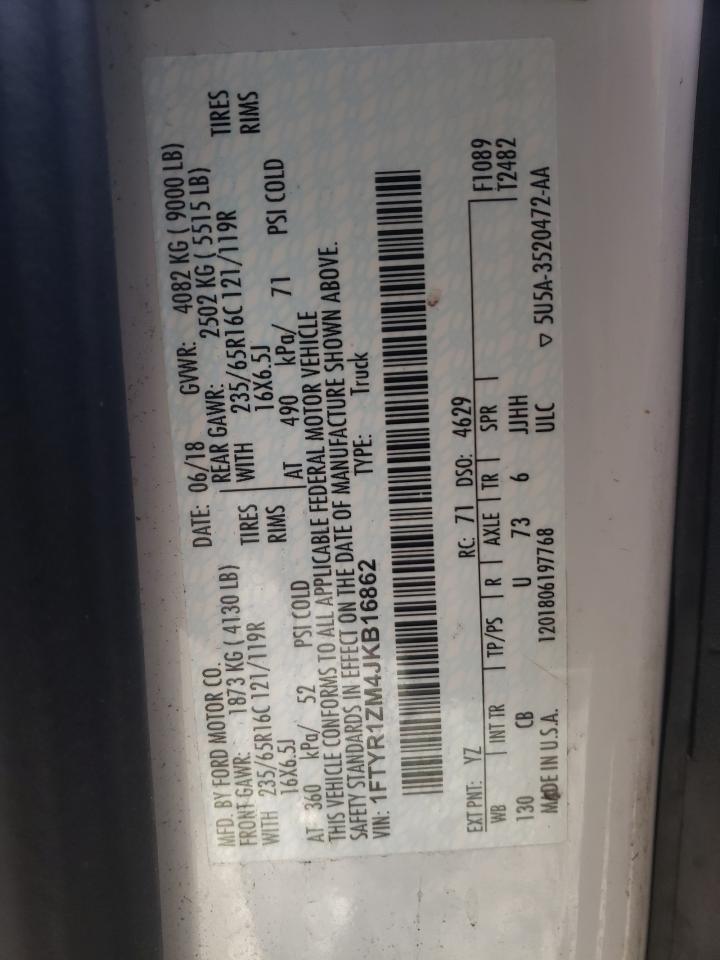Photo 10 from auction – 2018 FORD TRANSIT T- with VIN 1FTYR1ZM4JKB16862