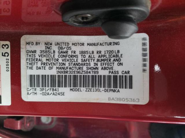 Photo 10 from auction – 2006 TOYOTA COROLLA CE with VIN 1NXBR32E96Z584789