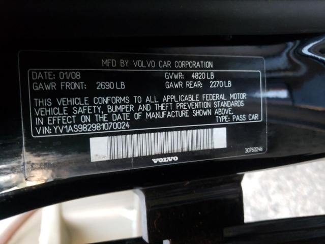 Photo 10 from auction – 2008 VOLVO S80 3.2 with VIN YV1AS982981070024