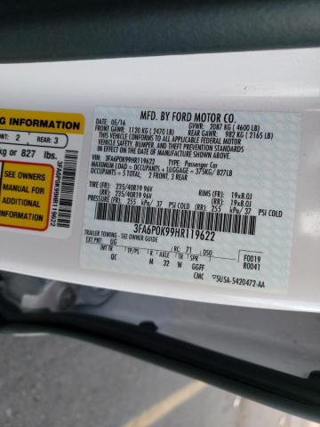 Photo 10 from auction – 2017 FORD FUSION TIT with VIN 3FA6P0K99HR119622