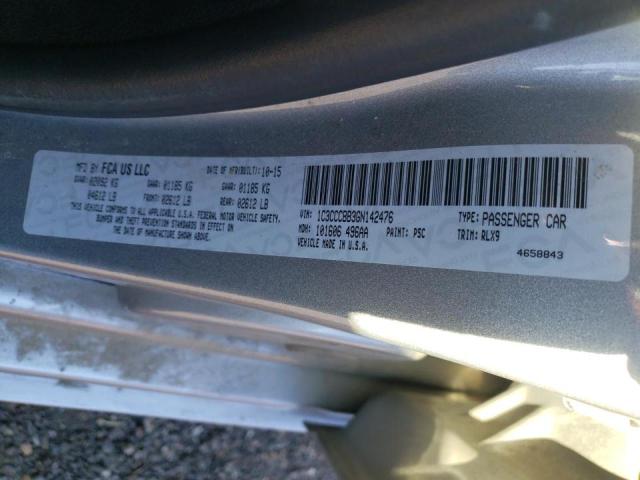 Photo 10 from auction – 2016 CHRYSLER 200 S with VIN 1C3CCCBB3GN142476