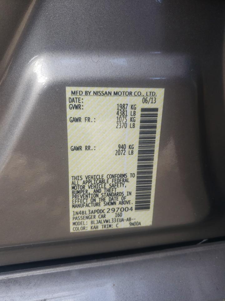 Photo 10 from auction – 2013 NISSAN ALTIMA 3.5 with VIN 1N4BL3AP0DC297004