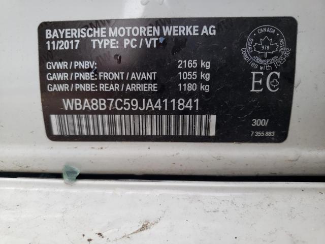 Photo 10 from auction – 2018 BMW 340 XI with VIN WBA8B7C59JA411841