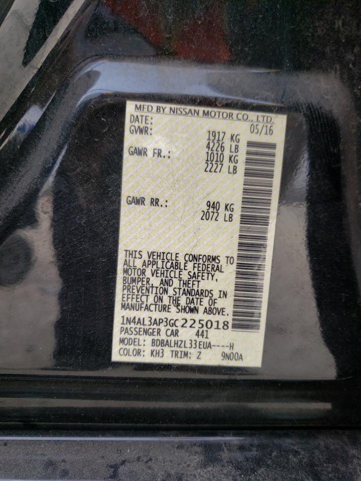 Photo 10 from auction – 2016 NISSAN ALTIMA 2.5 with VIN 1N4AL3AP3GC225018