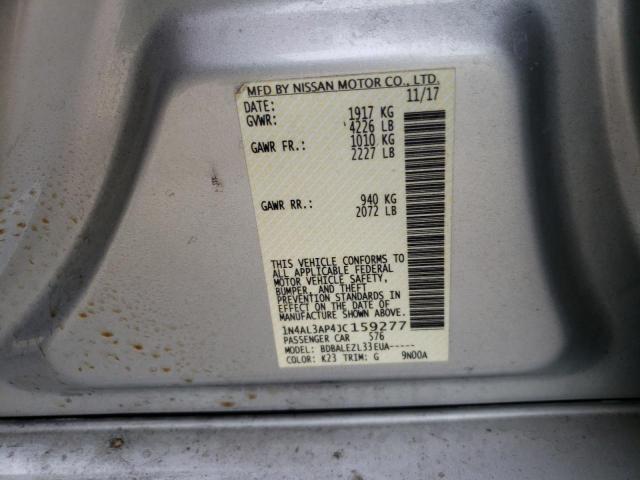 Photo 10 from auction – 2018 NISSAN ALTIMA 2.5 with VIN 1N4AL3AP4JC159277