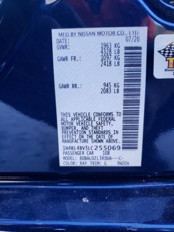 Photo 10 from auction – 2020 NISSAN ALTIMA S with VIN 1N4BL4BV3LC255069