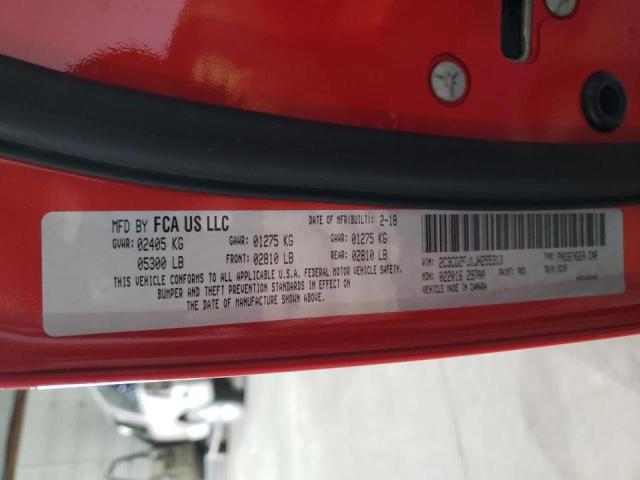 Photo 10 from auction – 2018 DODGE CHALLENGER with VIN 2C3CDZFJ1JH255313