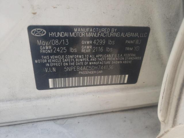 Photo 10 from auction – 2013 HYUNDAI SONATA GLS with VIN 5NPEB4AC5DH744136