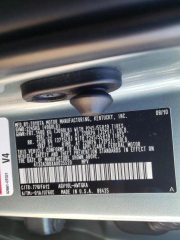 Photo 10 from auction – 2010 TOYOTA VENZA with VIN 4T3ZA3BBXAU035520