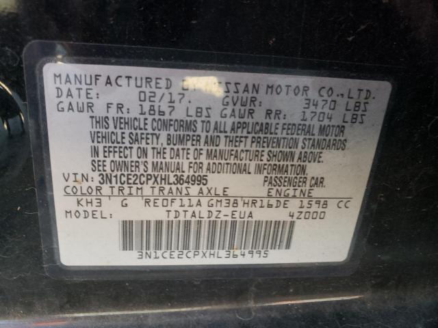 Photo 10 from auction – 2017 NISSAN VERSA NOTE with VIN 3N1CE2CPXHL364995