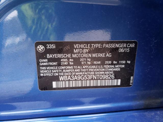 Zdjęcie 10 z aukcji – 2015 BMW 335 I z VIN WBA3A9G53FNT09826