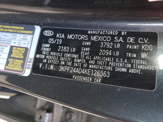 Photo 10 from auction – 2019 KIA FORTE FE with VIN 3KPF24AD4KE126563