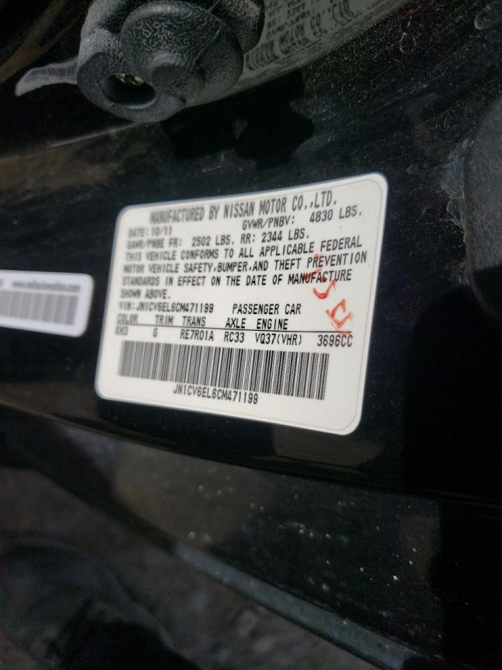 Photo 10 from auction – 2012 INFINITI G37 with VIN JN1CV6EL6CM471199