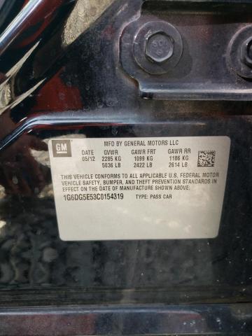 Photo 10 from auction – 2012 CADILLAC CTS LUXURY with VIN 1G6DG5E53C0154319