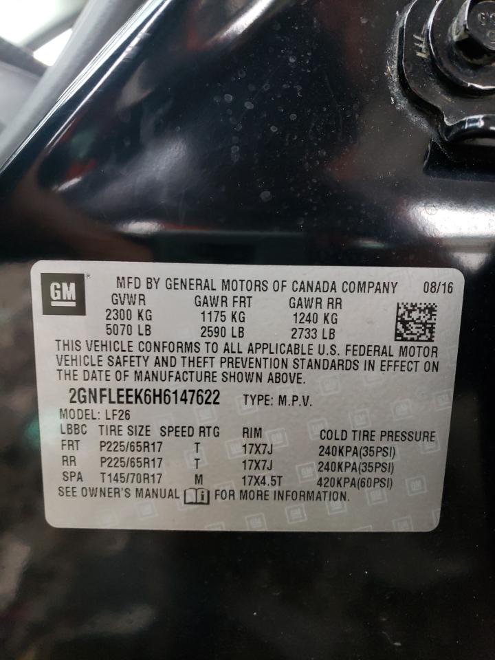 Photo 10 from auction – 2017 CHEVROLET EQUINOX LS with VIN 2GNFLEEK6H6147622