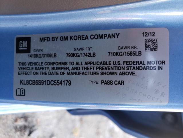 Photo 10 from auction – 2013 CHEVROLET SPARK LS with VIN KL8CB6S91DC554179