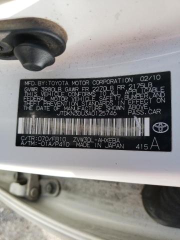 Photo 10 from auction – 2010 TOYOTA PRIUS with VIN JTDKN3DU3A0125746