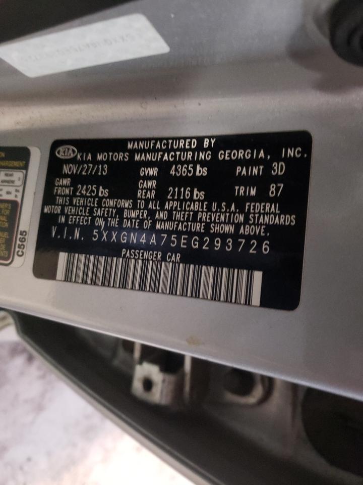 Photo 10 from auction – 2014 KIA OPTIMA EX with VIN 5XXGN4A75EG293726