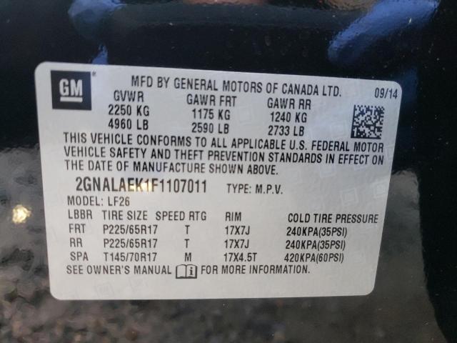 Photo 10 from auction – 2015 CHEVROLET EQUINOX LS with VIN 2GNALAEK1F1107011
