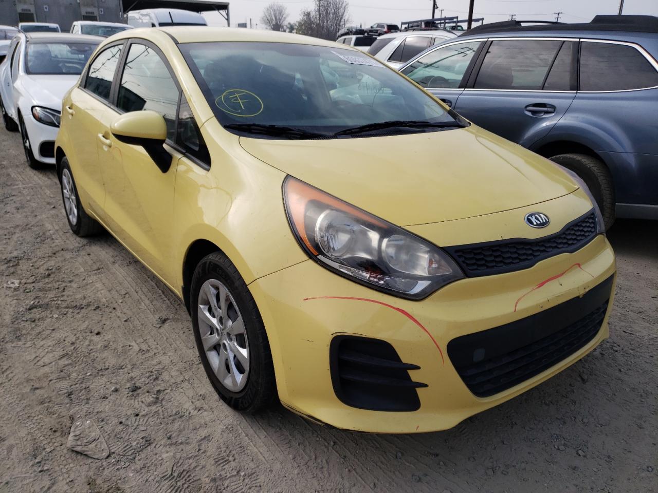 KIA RIO LX 2016 with VIN KNADM5A35G6676217 - Photo from auction