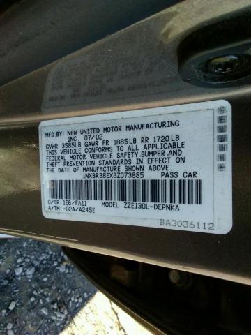 Photo 10 from auction – 2003 TOYOTA COROLLA CE with VIN 1NXBR38EX3Z073885