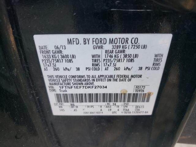 Photo 10 from auction – 2013 FORD F150 with VIN 1FTNF1EF7DKF27034