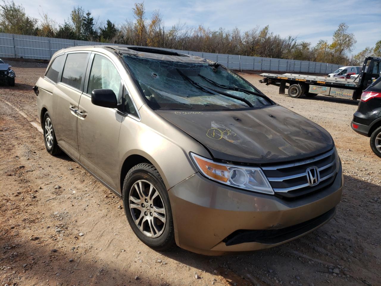 HONDA ODYSSEY EX 2013 with VIN 5FNRL5H67DB036845 - Photo from auction