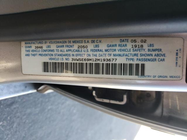 Photo 10 from auction – 2002 VOLKSWAGEN JETTA GLS with VIN 3VWSE69M12M193677