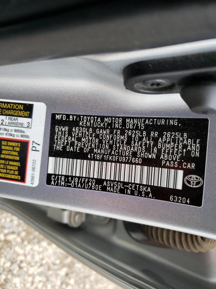 Photo 10 from auction – 2015 TOYOTA CAMRY LE with VIN 4T1BF1FK0FU977660