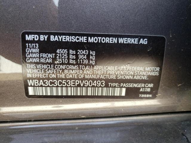 Photo 10 from auction – 2014 BMW 320 I XDRI with VIN WBA3C3C53EPV90493