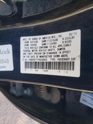 Photo 10 from auction – 2015 HONDA ACCORD EX with VIN 1HGCR2F77FA208920