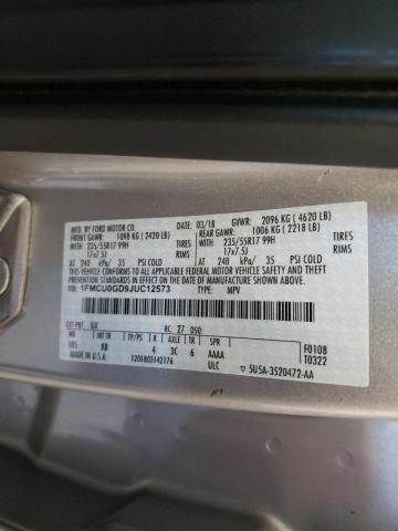 Photo 10 from auction – 2018 FORD ESCAPE SE with VIN 1FMCU0GD9JUC12573