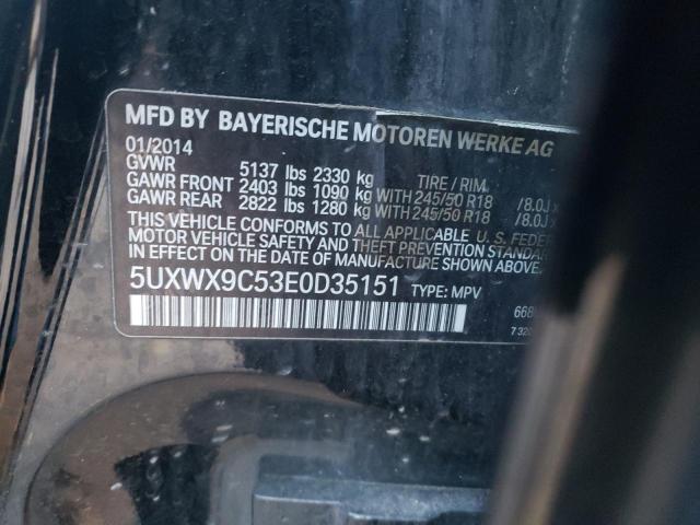 Photo 10 from auction – 2014 BMW X3 XDRIVE2 with VIN 5UXWX9C53E0D35151