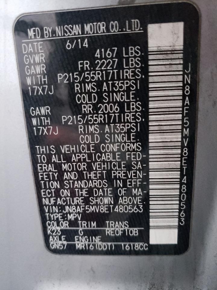 Photo 10 from auction – 2014 NISSAN JUKE S with VIN JN8AF5MV8ET480563