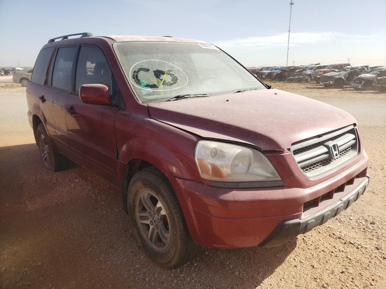 HONDA PILOT EX 2004 with VIN 2HKYF18474H558919 - Photo from auction