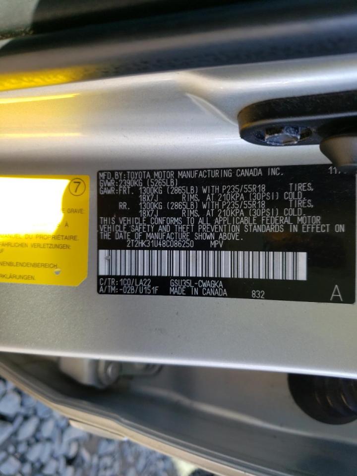 Photo 10 from auction – 2008 LEXUS RX 350 with VIN 2T2HK31U48C086250