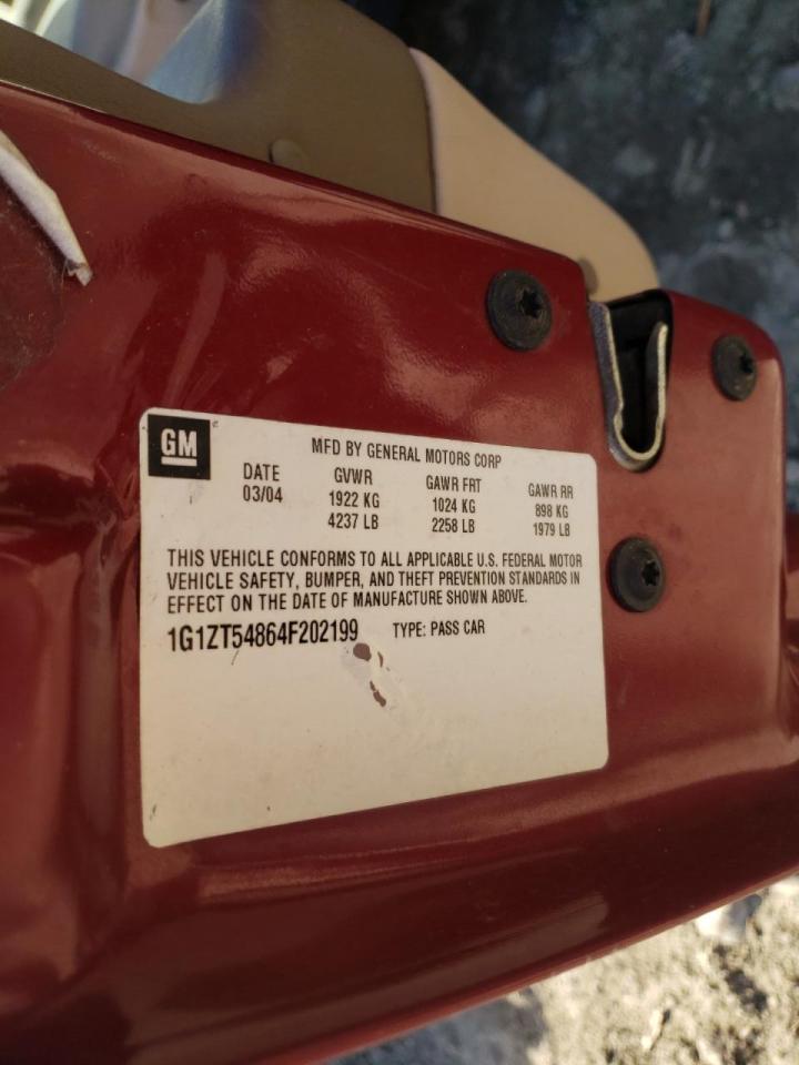 Photo 10 from auction – 2004 CHEVROLET MALIBU LS with VIN 1G1ZT54864F202199