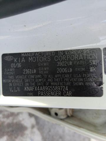 Photo 10 from auction – 2016 KIA FORTE EX with VIN KNAFX4A89G5589724